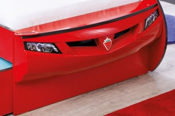 CARBED Кровать-машина Coupe с выдвижной кроватью Red 20.03.1306.00 в Северо-Енисейском - severo-enisejskij.mebel54.com | фото