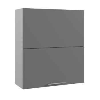Капри ВПГПМ 800 шкаф верхний высокий Blum Aventos HF (Камень темный/корпус Серый) в Северо-Енисейском - severo-enisejskij.mebel54.com | фото