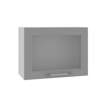 Капри ВПГС 600 шкаф верхний горизонтальный со стеклом высокий (Липа пепел/корпус Серый) в Северо-Енисейском - severo-enisejskij.mebel54.com | фото