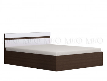Ким кровать с подъемным механизмом 1,6 (Венге/белый глянец) в Северо-Енисейском - severo-enisejskij.mebel54.com | фото