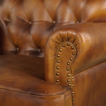 Кресло кожаное Чарльз в Северо-Енисейском - severo-enisejskij.mebel54.com | фото