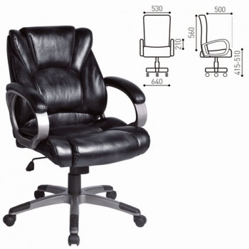 Кресло офисное BRABIX Eldorado EX-504 (черный) в Северо-Енисейском - severo-enisejskij.mebel54.com | фото