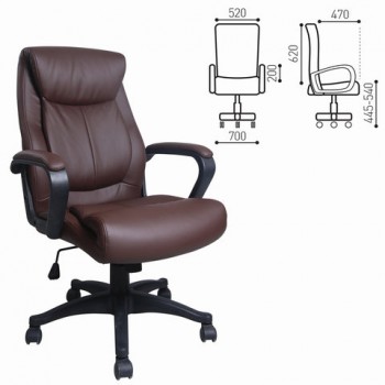 Кресло офисное BRABIX Enter EX-511 (коричневый) в Северо-Енисейском - severo-enisejskij.mebel54.com | фото