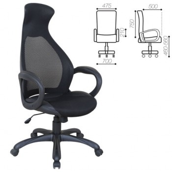 Кресло офисное BRABIX Genesis EX-517 (черное) в Северо-Енисейском - severo-enisejskij.mebel54.com | фото