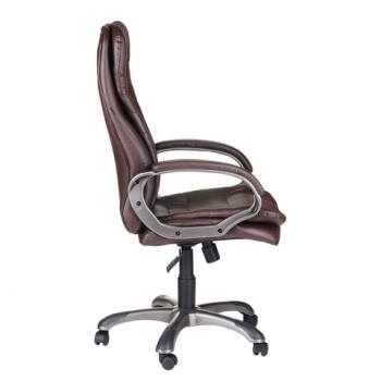 Кресло офисное BRABIX Omega EX-589 (коричневое) в Северо-Енисейском - severo-enisejskij.mebel54.com | фото