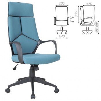Кресло офисное BRABIX Prime EX-515 (голубая ткань) в Северо-Енисейском - severo-enisejskij.mebel54.com | фото