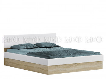 Кровать 1,4 спальня Фортуна (Дуб сонома/белый глянец) в Северо-Енисейском - severo-enisejskij.mebel54.com | фото
