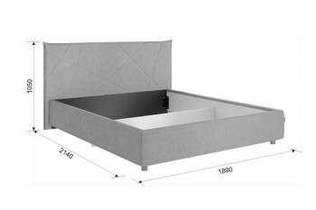 Кровать 1,6 Квест с подъемным механизмом (Топаз велюр) купить в Северо-Енисейском - severo-enisejskij.mebel54.com | фото