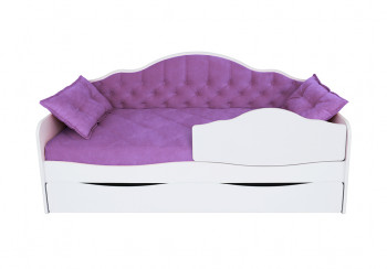 Кровать 170 серии Иллюзия Лайт 1 ящик 32 Фиолетовый (подушки) в Северо-Енисейском - severo-enisejskij.mebel54.com | фото
