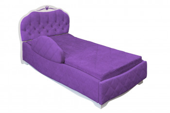Кровать 190 Гармония Lux 32 Фиолетовый (мягкий бортик) в Северо-Енисейском - severo-enisejskij.mebel54.com | фото