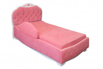 Кровать 190 Гармония Lux 36 Розовый (мягкий бортик) в Северо-Енисейском - severo-enisejskij.mebel54.com | фото
