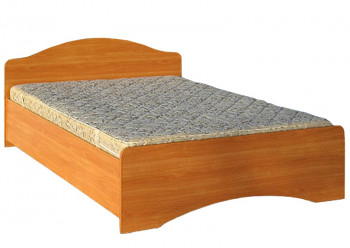 Кровать двойная 1600-1 без матраса (круглые спинки) Вишня Оксфорд в Северо-Енисейском - severo-enisejskij.mebel54.com | фото