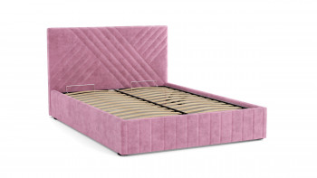 Кровать Гамма ш. 1400 (с основанием для хранения) (велюр тенерифе розовый) в Северо-Енисейском - severo-enisejskij.mebel54.com | фото