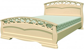 Кровать Грация-1 из массива сосны 900*2000 Белый античный в Северо-Енисейском - severo-enisejskij.mebel54.com | фото
