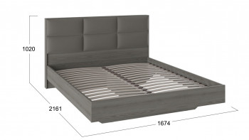 Кровать «Либерти» с мягким изголовьем и подъемным механизмом Хадсон/Ткань Грей/1600 в Северо-Енисейском - severo-enisejskij.mebel54.com | фото
