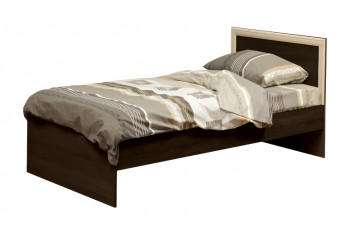 Кровать одинарная 21.55 (шир. 900) с настилом (венге/профиль дуб линдберг)/осн. в Северо-Енисейском - severo-enisejskij.mebel54.com | фото