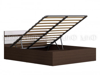 Кровать с подъемным механизмом Нэнси 1,4м (Венге/белый глянец) в Северо-Енисейском - severo-enisejskij.mebel54.com | фото