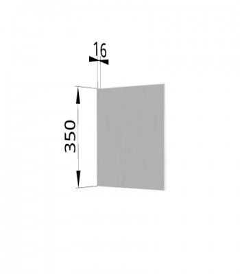 Панель торцевая (для шкафа горизонтального высотой 350 мм) ПГ Мелисса (Белый скин) в Северо-Енисейском - severo-enisejskij.mebel54.com | фото