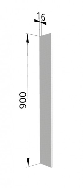 Панель торцевая (для шкафа верхнего торцевого высотой 900 мм) ВПТ 400 Мелисса (Белый скин) в Северо-Енисейском - severo-enisejskij.mebel54.com | фото