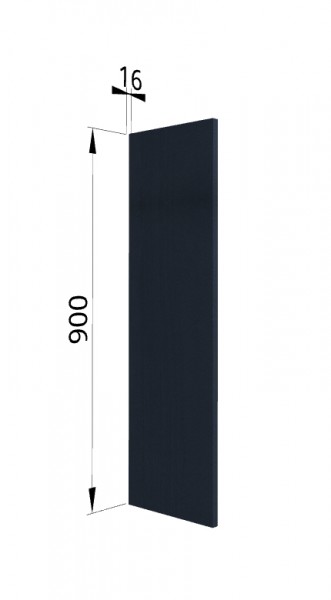 Панель торцевая (для шкафа верхнего высокого) ВП Тито, Гарда (Индиго) в Северо-Енисейском - severo-enisejskij.mebel54.com | фото