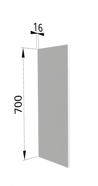 Панель торцевая (для шкафа верхнего высотой 700 мм) П Мелисса (Белый скин) в Северо-Енисейском - severo-enisejskij.mebel54.com | фото