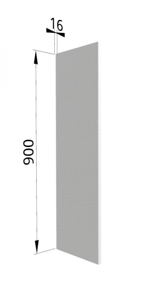Панель торцевая (для шкафа верхнего высотой 900 мм) ВП Мелисса (Белый скин) в Северо-Енисейском - severo-enisejskij.mebel54.com | фото