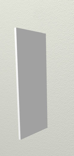 Панель торцевая П Капля (для шкафа верхнего) Белый в Северо-Енисейском - severo-enisejskij.mebel54.com | фото
