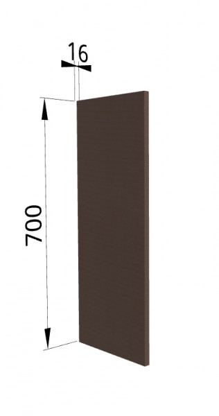 Панель торцевая П Квадро (для шкафа верхнего) Шоколад кожа в Северо-Енисейском - severo-enisejskij.mebel54.com | фото