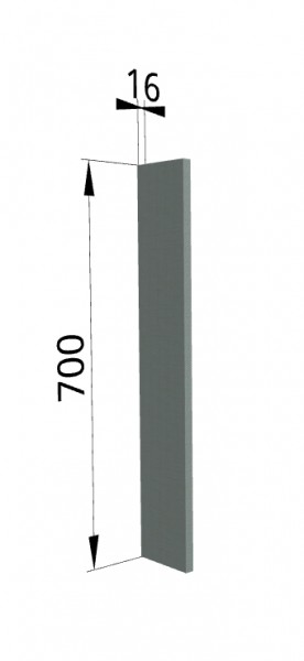 Панель торцевая ПТ 400 Квадро (для шкафа торцевого верхнего) Нарцисс в Северо-Енисейском - severo-enisejskij.mebel54.com | фото
