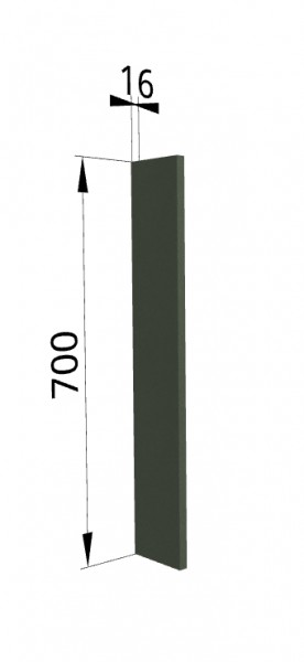 Панель торцевая ПТ 400 Квадро (для шкафа торцевого верхнего) Оливково-зеленый в Северо-Енисейском - severo-enisejskij.mebel54.com | фото