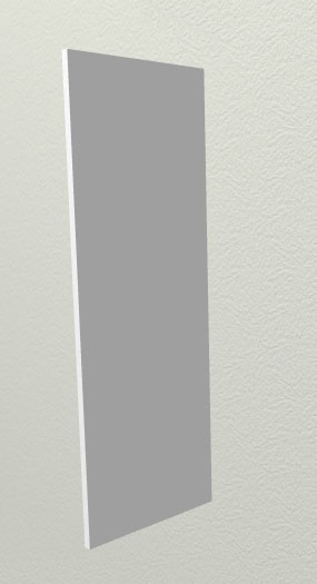 Панель торцевая ВП Капля (для шкафа верхнего высокого) Белый в Северо-Енисейском - severo-enisejskij.mebel54.com | фото