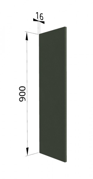 Панель торцевая ВП Квадро (для шкафа верхнего высокого) Оливково-зеленый в Северо-Енисейском - severo-enisejskij.mebel54.com | фото