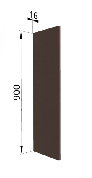 Панель торцевая ВП Квадро (для шкафа верхнего высокого) Шоколад кожа в Северо-Енисейском - severo-enisejskij.mebel54.com | фото