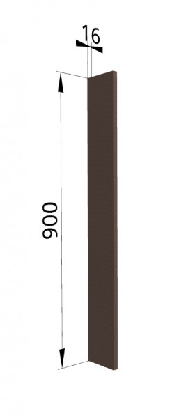 Панель торцевая ВПТ 400 Квадро (для шкафа торцевого верхнего) Шоколад кожа в Северо-Енисейском - severo-enisejskij.mebel54.com | фото