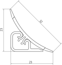 Плинтус LB-23, L=3000мм, черная сосна в Северо-Енисейском - severo-enisejskij.mebel54.com | фото