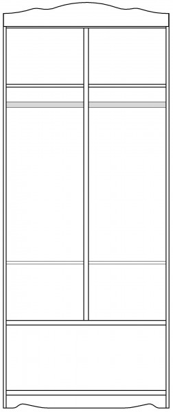 Шкаф 2-х створчатый серии Иллюзия 99 Серый в Северо-Енисейском - severo-enisejskij.mebel54.com | фото
