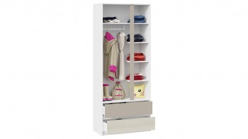 Шкаф для одежды комбинированный «Сканди» Дуб Гарден/Белый/Глиняный серый в Северо-Енисейском - severo-enisejskij.mebel54.com | фото