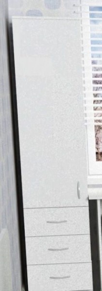 Шкаф-пенал №1 (полуоткрытый) Винтерберг/Белое дерево в Северо-Енисейском - severo-enisejskij.mebel54.com | фото
