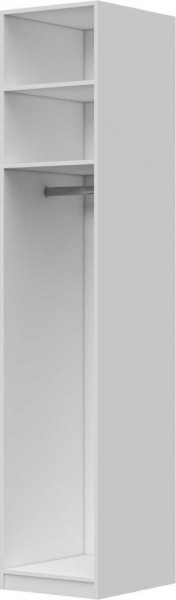 Шкаф ШР-1 зеркало, левый, Вива (Белый/Белый глянец/Платина) в Северо-Енисейском - severo-enisejskij.mebel54.com | фото