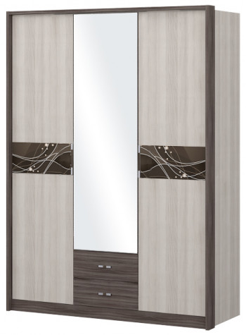 Шкаф трехстворчаты с зеркалом Шк68.1 Николь в Северо-Енисейском - severo-enisejskij.mebel54.com | фото