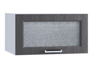 Шкаф верхний горизонтальный со стеклом 610, ШВГС 610 (Клен серый/корпус белый) в Северо-Енисейском - severo-enisejskij.mebel54.com | фото