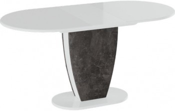 Стол обеденный «Монреаль» Тип 1 (Белый глянец/Моод темный) в Северо-Енисейском - severo-enisejskij.mebel54.com | фото