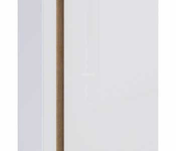 Веста СБ-2259 Шкаф 2х дверный с зеркалом Дуб Бунратти/Белый глянец в Северо-Енисейском - severo-enisejskij.mebel54.com | фото