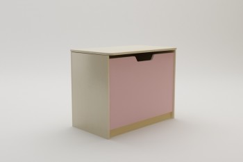 Ящик для игрушек Грэйси (Розовый/корпус Клен) в Северо-Енисейском - severo-enisejskij.mebel54.com | фото